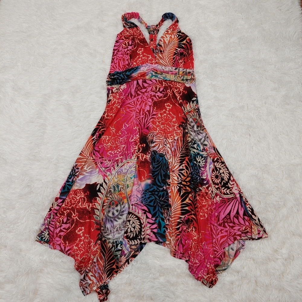 NANI KAI HAWAIIAN HALTER DRESS SIZE MEDIUM